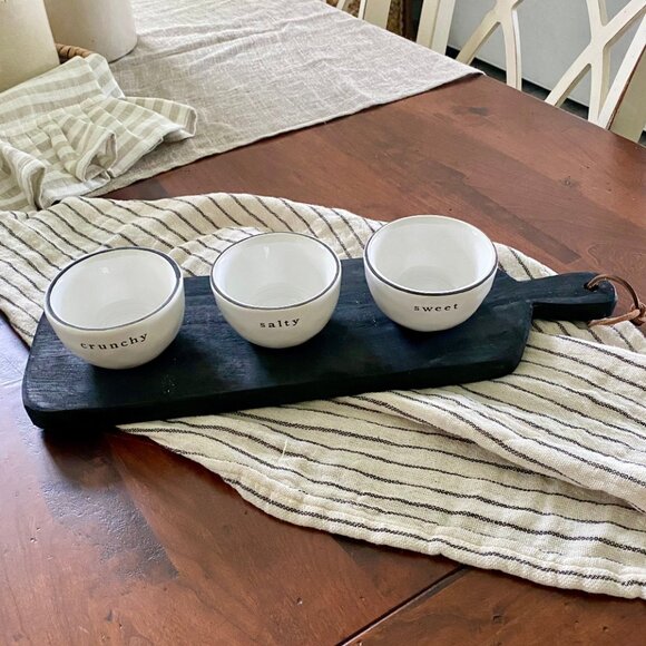 Paulownia Wine Board & Bowl Set - Picture 4 of 4